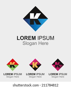 Abstract icon for letter K symbol 