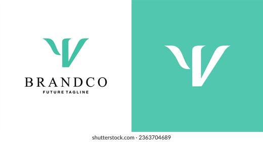 abstrakter Icon Buchstabe V Dreieck-Vektorgrafik