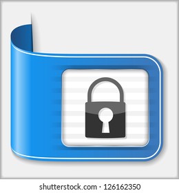 Abstract icon of a lock, vector eps10 illustration