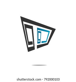 abstract icon logo illustration vector design isolated background