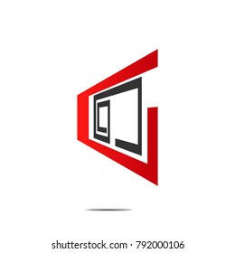 abstract icon logo illustration vector design isolated background