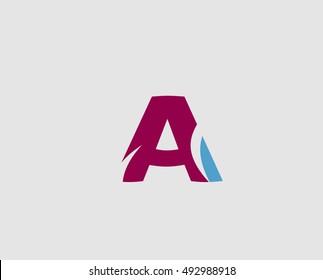 Abstract icon logo for letter A
