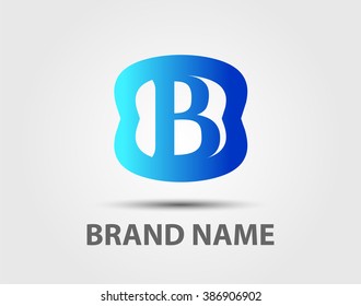 Abstract icon logo for letter B
