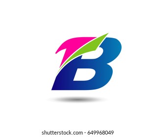 Abstract icon logo for letter B
