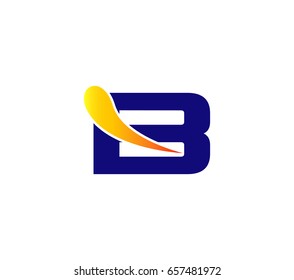 Abstract icon logo for letter B
