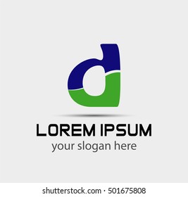 Abstract icon logo for letter D
