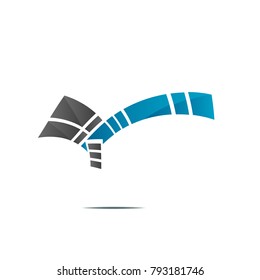 abstract icon logo letter  sign isolated on white background