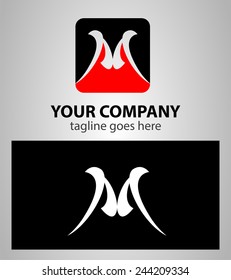 Abstract icon M logo 