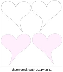abstract icon for messenger. heart logo