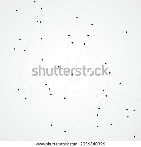 Abstract icon with network dots. Art element. Vector icon. Social network. Line symbol. Low polygon. Digital science technology concept. Abstract background wallpaper