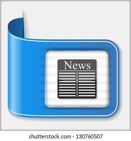 Abstract icon of a newspaper, vector eps10 illustration