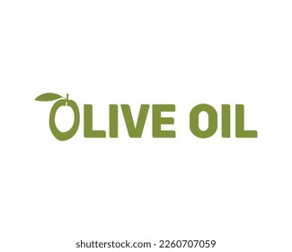 Abstract icon olive oil. Olive oil company logo.