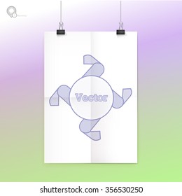 Abstract Icon on an A4 Mock Up