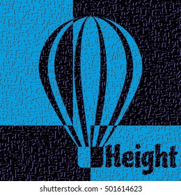 Abstract icon on the texture background