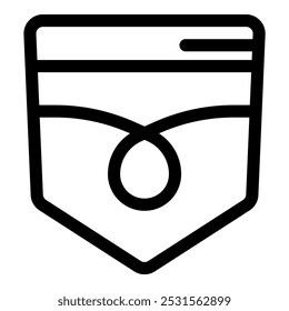 Abstract icon of a pocket is representing the concept of saving money