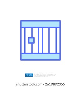 Abstract Icon Representation of Law and Judgment Symbolizing Justice and Fairness in Court Proceedings with Geometric Lines and Shapes