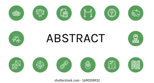 abstract icon set. Collection of Alarm, Confused, Calculator, Separator, Straight, Whale, Dice, Compass, Link, Love, Shirt, Maze, Lava, Hockey player icons