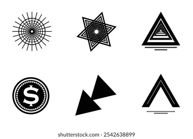 Abstract Icon Set Vector Art, Icons, and Graphics. Dollar icon.