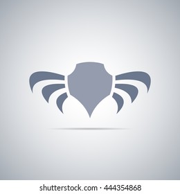 Abstract icon a shield with wings