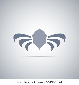 Abstract icon a shield with wings