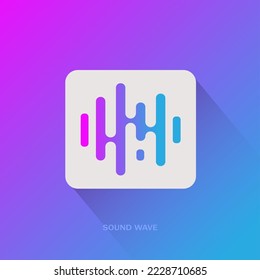 Abstract icon of sound waves. Vector design of the equalizer of the sound wave of music. Vector and illustration.