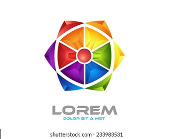 abstract icon - stylized vector logo