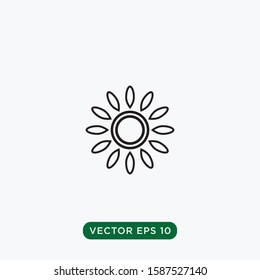 abstract icon sun flower design template