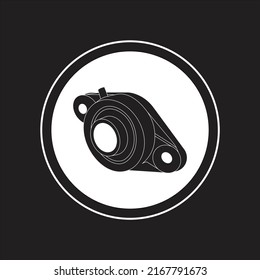abstract icon or symbol 3d logo design : pillow block type UCF