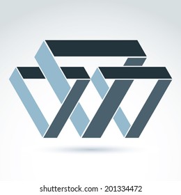 Abstract icon, abstract symbol, vector graphic design element.