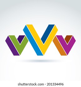 Abstract icon, abstract symbol, vector graphic design element.