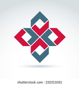 Abstract icon, abstract symbol, vector graphic design element.