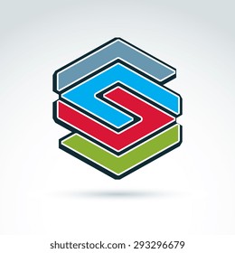 Abstract icon, abstract symbol, vector graphic design element.