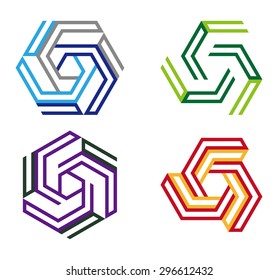 Abstract Icon template. Fan logo element. Fan symbol. You can use in the machine, electronics and communication concept of pattern.