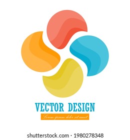 abstract icon, template for logo, emblem or brand, icon for banners, sites and applications. Simple style.
