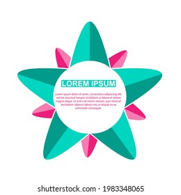 abstract icon, template for logo, emblem or brand, icon for banners, sites and applications. Simple style