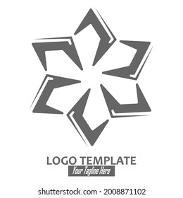 abstract icon, template for logo, emblem or brand, icon for banners, sites and applications. Simple style