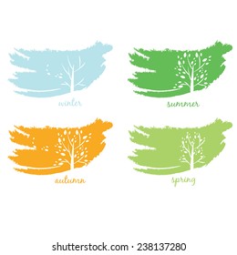 Abstract icon of tree.Vector