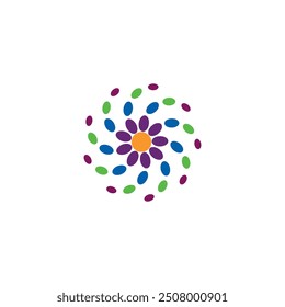 Abstract icon vector circular rotation element for technology template