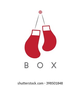 abstract icon vector design template of boxing gloves