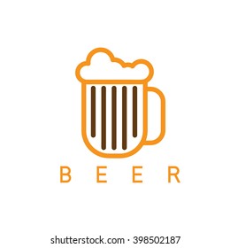 abstract icon vector design template of beer