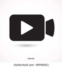 abstract icon vector design template of video camera