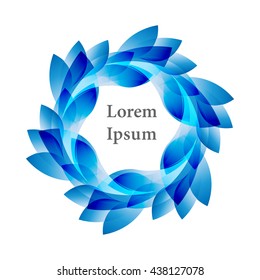 Abstract icon. Vector ecology concept - round design element. As sign, symbol, logo, web, label, emblem.
