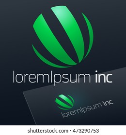 Abstract icon, vector green sign for Cosmetic, Pharmacy and Medicine activity
