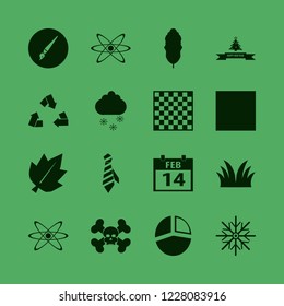 abstract icon. abstract vector icons set sun, skull bones, recycle sign and grass