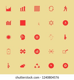 abstract icon. abstract vector icons set sun and cloud, gear, atom and tie