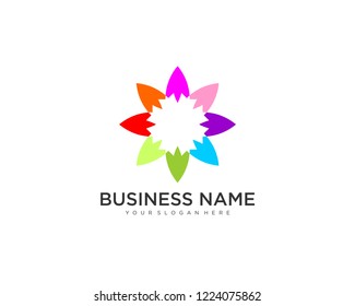 Abstract icon, vector sign, colorful logotype. Logo for Media, Fashion, Cosmetics
