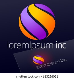 Abstract icon, vector sign, colorful logotype. Logo for Media, Fashion, Cosmetics