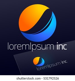 Abstract icon, vector sign, decorative emblem. Logo for Business, Tourism and Travel