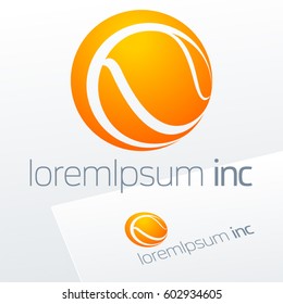 Abstract icon, vector sign, yellow logotype in sphere shape. Logo for Media, Fashion, Cosmetics
