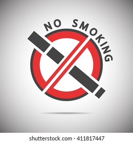 Abstract icon of the warning of a smoking ban